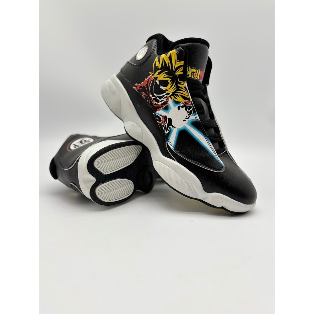 Dragon Ball Z Goku High Top Sneakers Mens 11 Black Anime Basketball Shoes EU 45